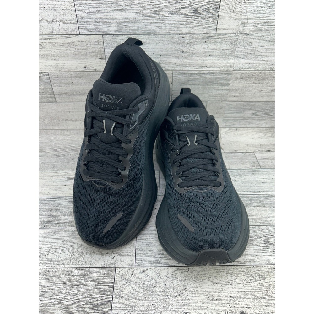 Hoka Bondi 8 Women Size 8B Black Running Shoes Sneakers 1127952-BBLC